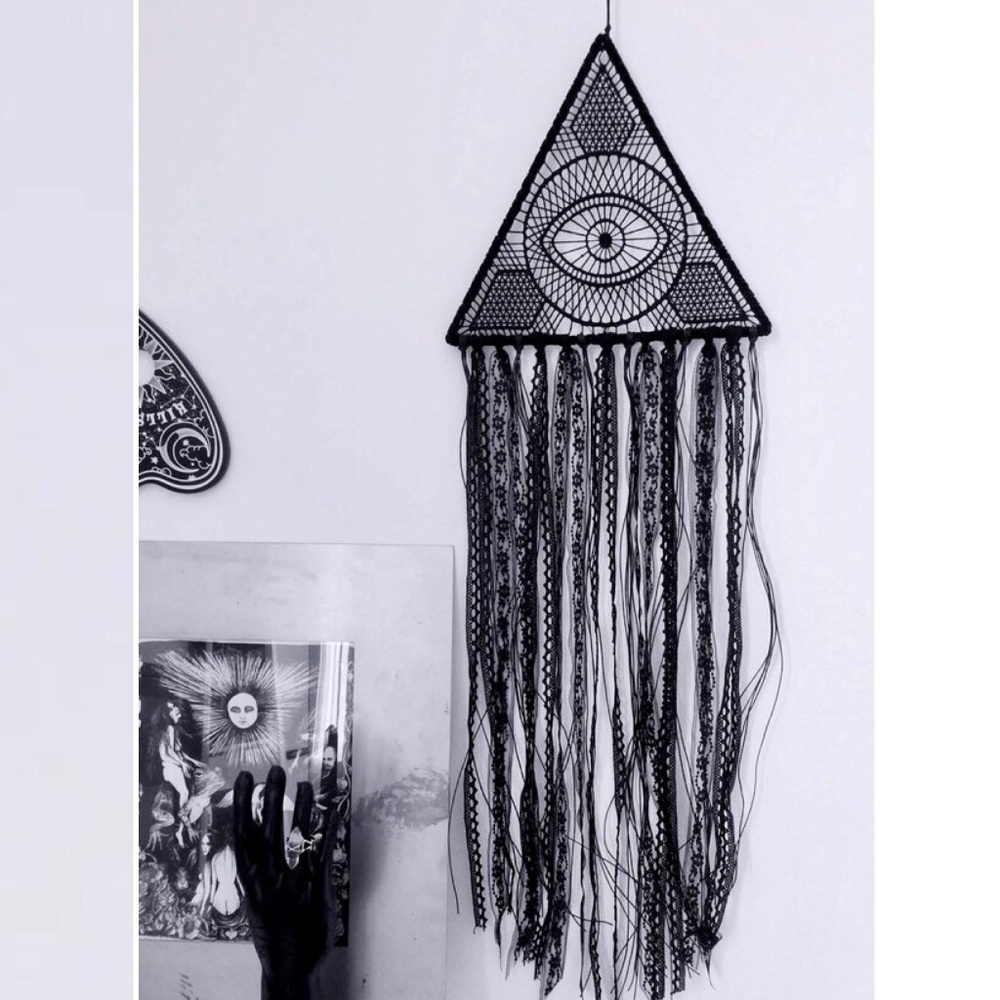 Pyramid Boho Witch Eye Halloween Dreamcatcher 🦇 - Picture 2 of 6